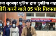 थाना फेस-2, नोएडा पुलिस द्वारा मोबाइल टावर से आर0आर0यू0 चोरी करने वाले 06 अभियुक्त गिरफ्तार, कब्जे से चोरी के 02 आर0आर0यू0, चोरी करने में प्रयुक्त उपकरण, 02 कार व 03 अवैध चाकू बरामद।