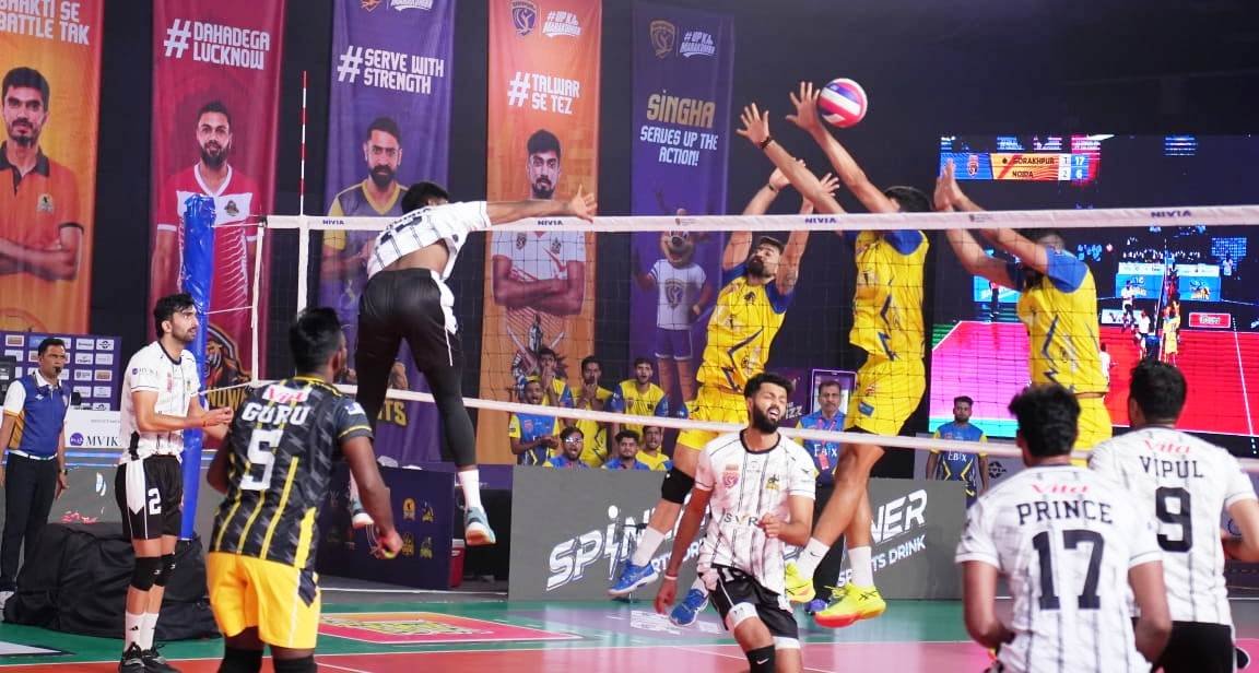 ग्रेटर नोएडा। प्रो वॉलीबॉल लीग : गोरखपुर जाएंट्स ने 3-2 से जीता एलिमिनेटर मैच,नोएडा थंडर्स का सफ़र हुआ ख़त्म I