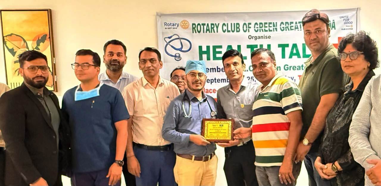 ग्रेटर नोएडा- फोर्टिस अस्पताल, ग्रेटर नोएडा में रोटरी क्लब ग्रीन्स के सहयोग से कार्डियोलॉजी व न्यूरोलॉजी पर हेल्थ टॉक का आयोजन I