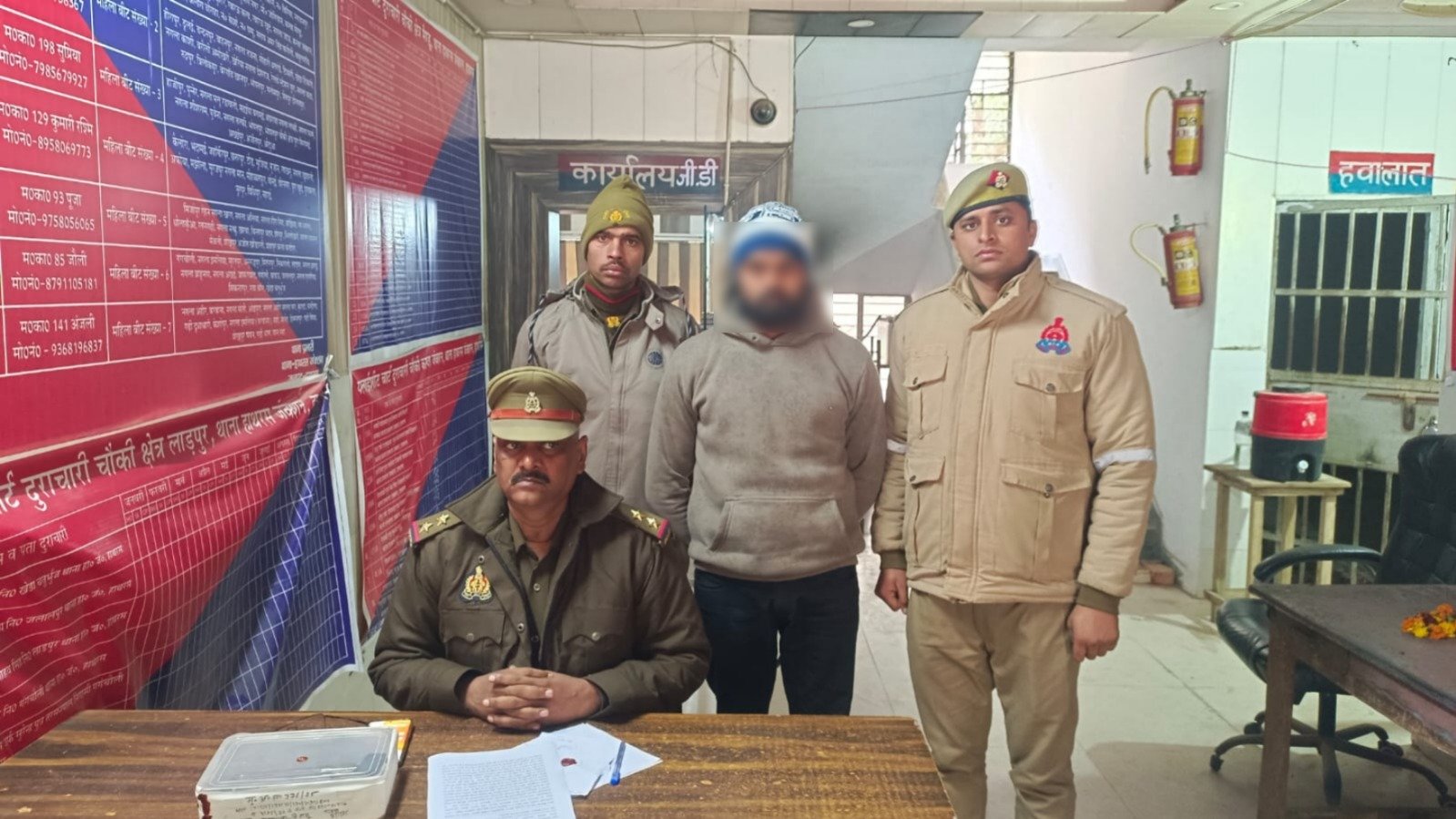 जनपद- हाथरस- फायरिंग की घटना करने वाले 1अभियुक्त गिरफ्तार