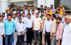 सूरजपुर- करप्शन फ्री इंडिया संगठन के कार्यकर्ताओं की रिहाई के लिए  प्रदर्शन